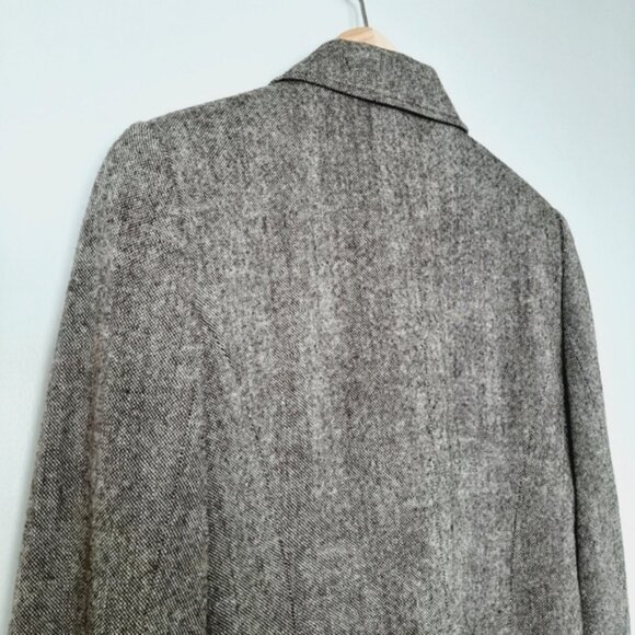 MICHAEL KORS Wool Blend Button up Blazer Jacket Tweed Style Gray Fabric Sz 4 - Picture 11 of 13